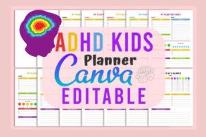 ADHD planner for kids-printablenook.com