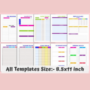 ADHD planner for kids-printablenook.com