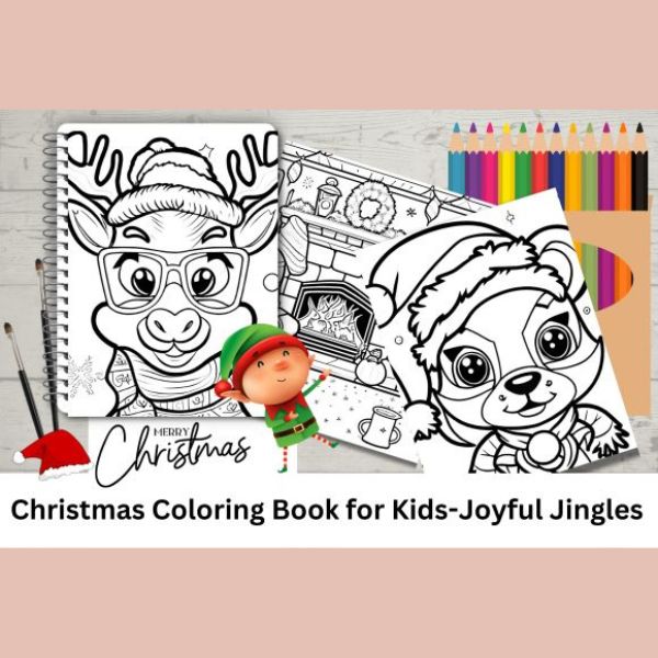 Christmas Coloring Book for Kids-printablenook.com