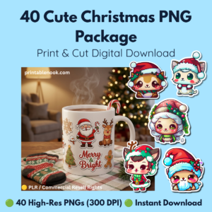 Christmas Sticker Set-printablenook.com