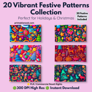 20 Vibrant Festive Seamless Pattern Designs-printablenook.com