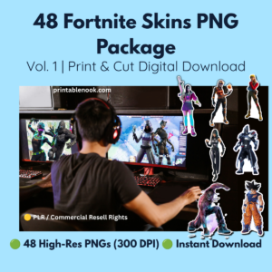 Fortnite Skin Set-printablenook.com