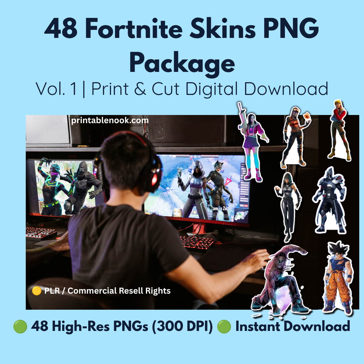 Fortnite Skin Set-printablenook.com