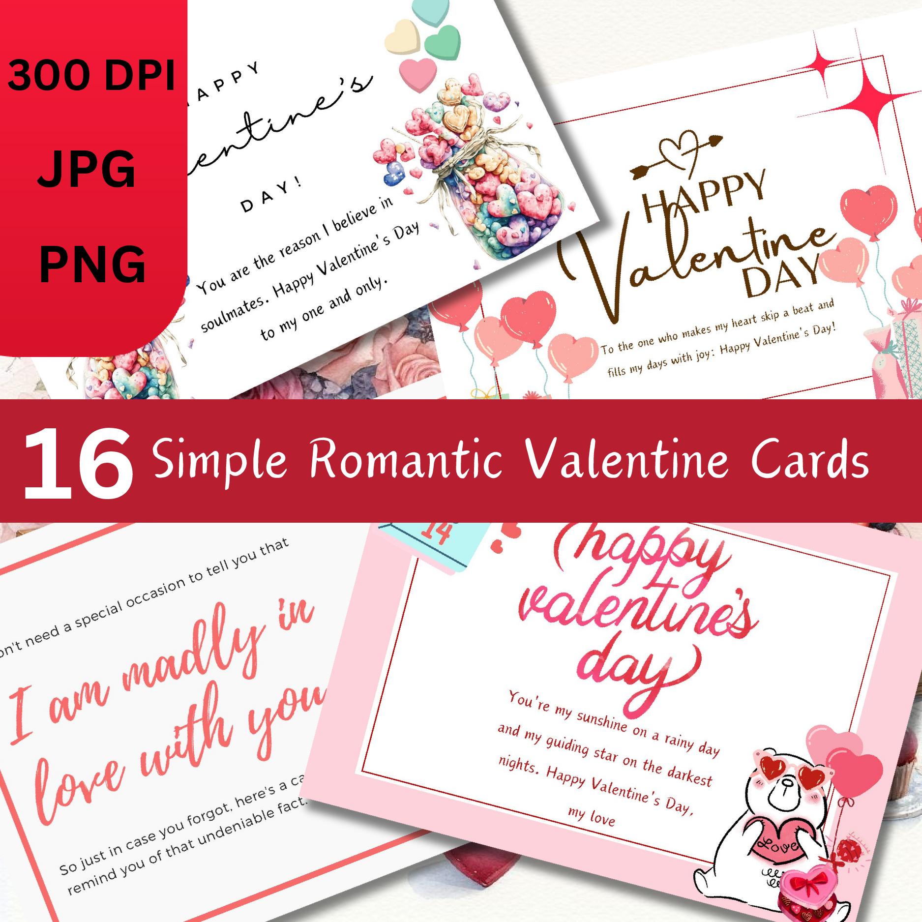 16 Simple Romantic Valentine Cards-printablenook.com