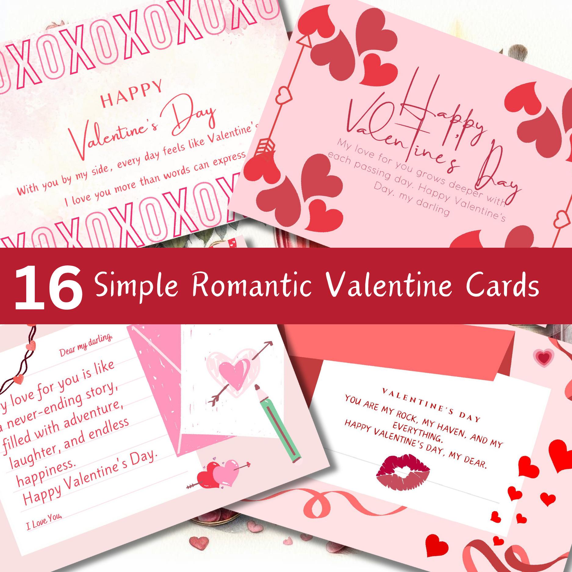 16 Simple Romantic Valentine Cards-printablenook.com