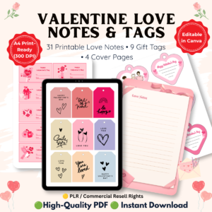 Valentine Love Notes & Tags-prinrablenook.com